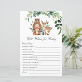 Woodland Greenery Well wil Baby shower Kaart (Staand voorkant)