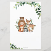 Woodland Greenery Well wil Baby shower Kaart (Achterkant)