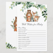 Woodland Greenery Well wil Baby shower Kaart (Voorkant / Achterkant)