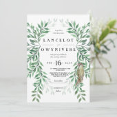 Woodland Greenery woodpecker rustic nodig Kaart (Staand voorkant)