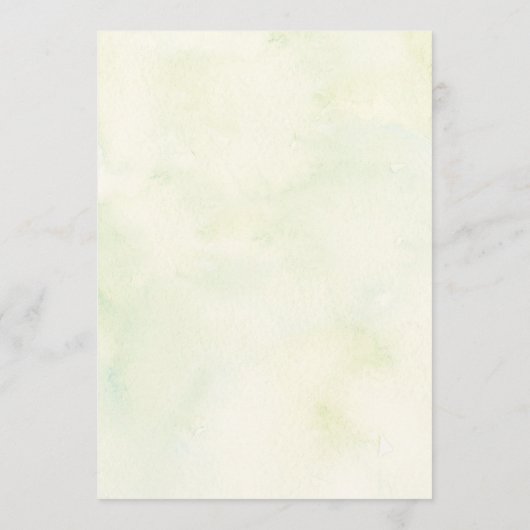 Woodland Greens Wedding Welkom Route Programmakaart (Achterkant)