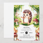 Woodland grillige egel verjaardag kaart (Voorkant / Achterkant)