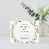 Woodland groen koppels douche uitnodiging (Staand voorkant)