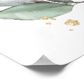 Woodland Groene Baby Shower Verjaardag Welkom  Poster (Hoek)