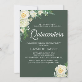 Woodland Groene Hunter Groen Quinceañera  Kaart