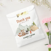 Woodland Happy Camper Camping Verjaardag dank u Bedankzakje (Gezegeld)