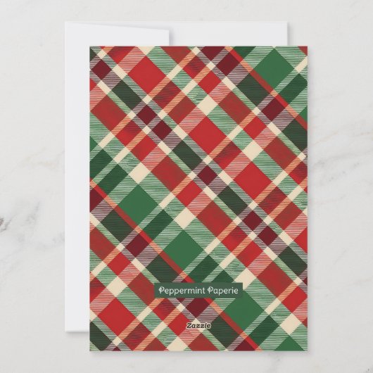 Woodland Happy Christmas Wishes Basset Hound Puppy Feestdagenkaart (Achterkant)