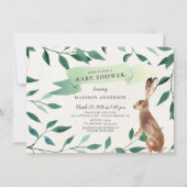 Woodland Hare Neutraal Baby shower Kaart (Voorkant)