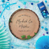 Woodland Harmony: Woodslice & Greenery Wedding Papieren Bordje (Feest)