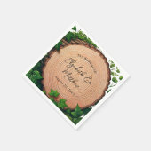 Woodland Harmony: Woodslice & Greenery Wedding Servet (Hoek)