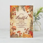 Woodland Harvest verlaat Thanksgiving Kaart (Staand voorkant)