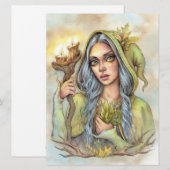 Woodland Healer Fantasy Fae Enchantress Art Kaart (Voorkant / Achterkant)
