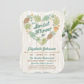 Woodland Heart Bridal Shower Kaart (Staand voorkant)