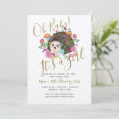 Woodland Hedégel Baby shower Invites - Het is een  Kaart (Staand voorkant)