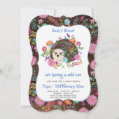 Woodland Hedegel Baby shower Invites Rustic Boho Kaart (Voorkant)