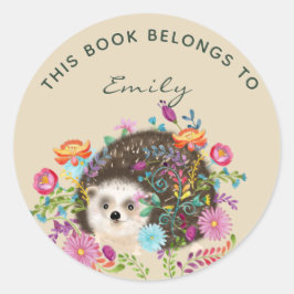 Woodland Hedegel BOOK Stickers - voeg naam toe