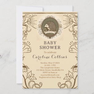 Woodland Hedegel Boys Storybook Baby shower Kaart