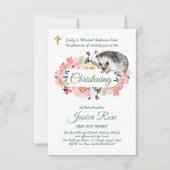 Woodland Hedegel Christening Invites Baptism (Voorkant)