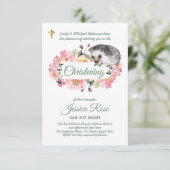 Woodland Hedegel Christening Invites Baptism (Staand voorkant)