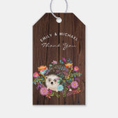 Woodland Hedegel Gift Labels Rustic Flowers Cadeaulabel (Voorkant)