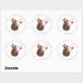 Woodland Hedegel | Najaars adres Baby Ronde Sticker (Vel)