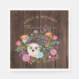 Woodland Hedegel Napkins Waterverf Rustic Servet