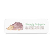 Woodland Hedgehog Adreslabel Etiket (Voorkant)