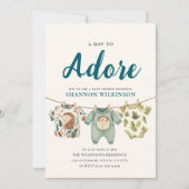 Woodland Hedgehog Baby Clothes A Boy To Adore Kaart (Voorkant)