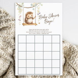 Woodland Hedgehog Baby shower Bingo