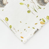 Woodland Hedgehog Fleece Deken (Hoek)