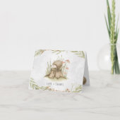 Woodland Hedgehog | Forest Baby shower Dank u Bedankkaart (Voorkant)