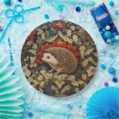 Woodland Hedgehog William Morris Inspired Papieren Bordje (Feest)