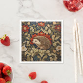 Woodland Hedgehog William Morris Inspired Servet (Insitu)