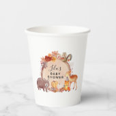 Woodland Herfst Autumn Baby shower Papieren Bekers (Voorkant)