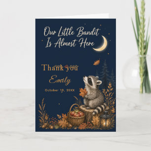 Woodland Herfst Baby Shower Bedankkaart