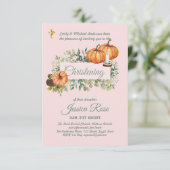 Woodland Herfst Christening Invites Baptism (Staand voorkant)