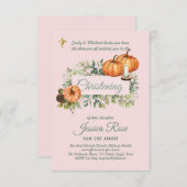 Woodland Herfst Christening Invites Baptism (Voorkant / Achterkant)