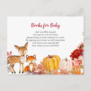 Woodland Herfst Floral Waterverf Baby Boeken invo Briefkaart