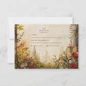 Woodland Herfst Forest Wedding RSVP Kaartje (Voorkant)
