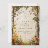 Woodland Herfst Forest Wedding Save The Date (Voorkant)