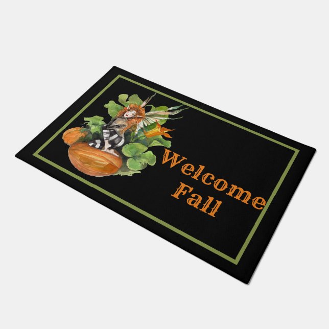 Woodland Herfst Harvest Elf Deurmat (Schuin)