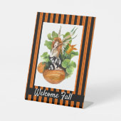 Woodland Herfst Harvest Elf Reclamebord Met Voetstuk (Voorkant)