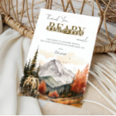 Woodland Herfst Mountain Beer Baby shower Beary Mu Bedankkaart