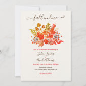 Woodland Herfst Mushroom Wildflower Wedding Kaart (Voorkant)