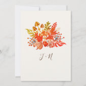 Woodland Herfst Mushroom Wildflower Wedding Kaart (Achterkant)