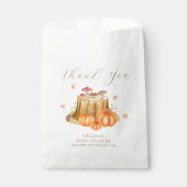 Woodland Herfst Pumpkin Mushroom Baby shower Bedankzakje (Voorkant)
