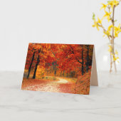 Woodland herfst Trail wenskaart Kaart (Gele Bloem)