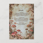 Woodland Herfst Waterverf Paddenstoel bruiloft Informatiekaartje (Voorkant)