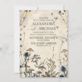 Woodland Herfst Waterverf Paddenstoel bruiloft Kaart (Voorkant)