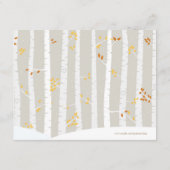 Woodland Herfst / Winter Baby shower Advice Kaart (Achterkant)